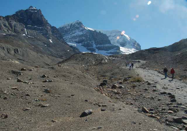 path up Athabasca glacier
